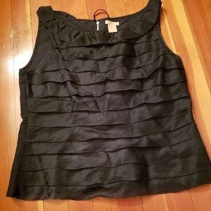 Joe layered black sleevless top